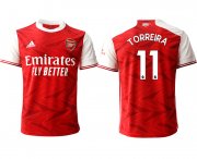 Wholesale Cheap Men 2020-2021 club Arsenal home aaa version 11 red Soccer Jerseys
