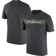 Wholesale Cheap Seattle Seahawks Nike Sideline Seismic Legend Performance T-Shirt Charcoal