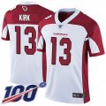 Wholesale Cheap Nike Cardinals #13 Christian Kirk White Men's Stitched NFL 100th Season Vapor Limited Jersey