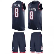 Wholesale Cheap Nike Patriots #8 Jamie Collins Sr Navy Blue Team Color Men's Stitched NFL Limited Tank Top Suit Jersey