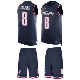 Wholesale Cheap Nike Patriots #8 Jamie Collins Sr Navy Blue Team Color Men\'s Stitched NFL Limited Tank Top Suit Jersey