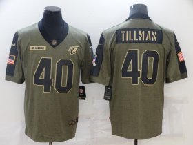 Wholesale Cheap Men\'s Arizona Cardinals #40 Pat Tillman Nike Olive 2021 Salute To Service Retired Player Limited Jersey