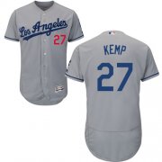 Wholesale Cheap Dodgers #27 Matt Kemp Grey Flexbase Authentic Collection Stitched MLB Jersey