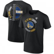 Wholesale Cheap Men's Golden State Warriors 2021-2022 Black NBA Finals Champions Drive List Roster T-Shirt