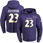 Wholesale Cheap Nike Ravens #23 Tony Jefferson Purple Name & Number Pullover NFL Hoodie