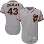 Wholesale Cheap Giants #43 Dave Dravecky Grey Flexbase Authentic Collection Road 2 Stitched MLB Jersey