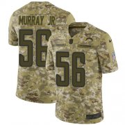Wholesale Cheap Nike Chargers #56 Kenneth Murray Jr Camo Men's Stitched NFL Limited 2018 Salute To Service Jersey