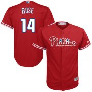 Wholesale Cheap Phillies #14 Pete Rose Red Cool Base Stitched Youth MLB Jersey