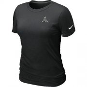 Wholesale Cheap Women's Nike Seattle Seahawks Super Bowl XLVIII Champions Trophy Collection Locker Room T-Shirt Black