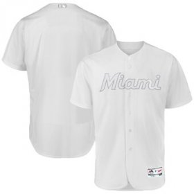 Wholesale Cheap Miami Marlins Blank Majestic 2019 Players\' Weekend Flex Base Authentic Team Jersey White