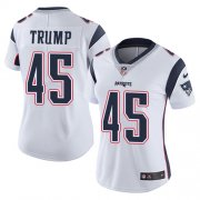 Wholesale Cheap Nike Patriots #45 Donald Trump White Women's Stitched NFL Vapor Untouchable Limited Jersey