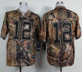 Wholesale Cheap Nike Seahawks #12 Fan Camo Men\'s Stitched NFL Realtree Elite Jersey