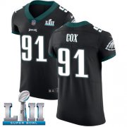 Wholesale Cheap Nike Eagles #91 Fletcher Cox Black Alternate Super Bowl LII Men's Stitched NFL Vapor Untouchable Elite Jersey