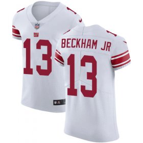 Wholesale Cheap Nike Giants #13 Odell Beckham Jr White Men\'s Stitched NFL Vapor Untouchable Elite Jersey