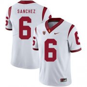 Wholesale Cheap USC Trojans 6 Mark Sanchez White College Football Jersey