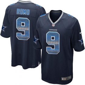 Wholesale Cheap Nike Cowboys #9 Tony Romo Navy Blue Team Color Men\'s Stitched NFL Limited Strobe Jersey