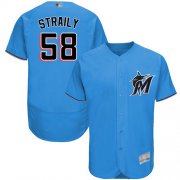 Wholesale Cheap marlins #58 Dan Straily Blue Flexbase Authentic Collection Stitched MLB Jersey