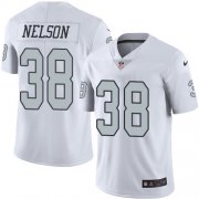 Wholesale Cheap Nike Raiders #38 Nick Nelson White Men's Stitched NFL Limited Rush Jersey