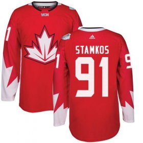 Wholesale Cheap Team Canada #91 Steven Stamkos Red 2016 World Cup Stitched Youth NHL Jersey