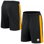 Wholesale Cheap Men's Pittsburgh Steelers Black Performance Shorts