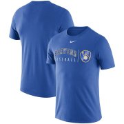 Wholesale Cheap Milwaukee Brewers Nike MLB Practice T-Shirt Royal