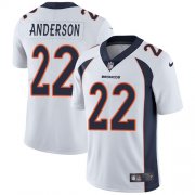 Wholesale Cheap Nike Broncos #22 C.J. Anderson White Men's Stitched NFL Vapor Untouchable Limited Jersey