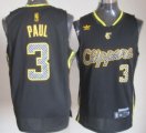 Wholesale Cheap Los Angeles Clippers #3 Chris Paul Black Electricity Fashion Jersey