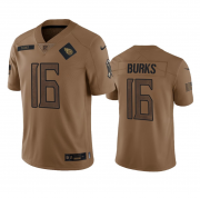 Men's Tennessee Titans #16 Treylon Burks 2023 Brown Salute To Service Football Stitched Jersey