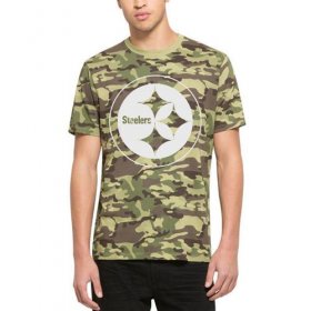 Wholesale Cheap Men\'s Pittsburgh Steelers \'47 Camo Alpha T-Shirt