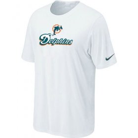 Wholesale Cheap Nike Miami Dolphins Authentic Logo NFL T-Shirt White