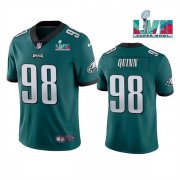 Wholesale Cheap Men's Philadelphia Eagles #98 Robert Quinn Green Super Bowl LVII Vapor Untouchable Limited Stitched Jersey