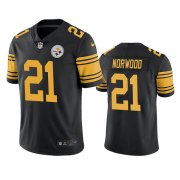 Wholesale Cheap Men's Pittsburgh Steelers #21 Tre Norwood Black Color Rush Limited Stitched Jersey