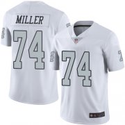 Wholesale Cheap Nike Raiders #74 Kolton Miller White Men's Stitched NFL Limited Rush Jersey