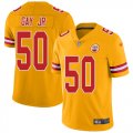 Wholesale Cheap Nike Chiefs #50 Willie Gay Jr. Gold Men's Stitched NFL Limited Inverted Legend Jersey