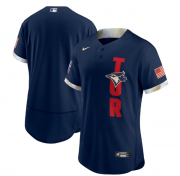 Wholesale Cheap Men's Toronto Blue Jays Blank 2021 Navy All-Star Flex Base Stitched MLB Jersey