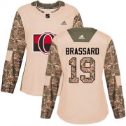 Wholesale Cheap Adidas Senators #19 Derick Brassard Camo Authentic 2017 Veterans Day Women's Stitched NHL Jersey