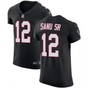 Wholesale Cheap Nike Falcons #12 Mohamed Sanu Sr Black Alternate Men's Stitched NFL Vapor Untouchable Elite Jersey