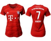 Wholesale Cheap Women's Bayern Munchen #7 Ribery Home Soccer Club Jersey