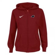 Wholesale Cheap Nike Carolina Panthers Ladies Tailgater Full Zip Hoodie Red