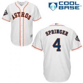 Wholesale Cheap Astros #4 George Springer White New Cool Base 2019 World Series Bound Stitched MLB Jersey