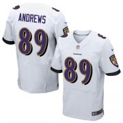 Wholesale Cheap Nike Ravens #89 Mark Andrews White Men's Stitched NFL New Elite Jersey