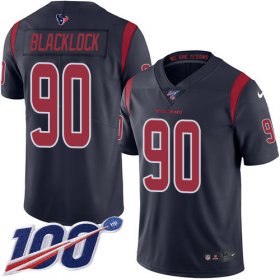 Wholesale Cheap Nike Texans #90 Ross Blacklock Navy Blue Men\'s Stitched NFL Limited Rush 100th Season Jersey