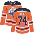 Wholesale Cheap Adidas Oilers #74 Ethan Bear Orange Home Authentic Women's Stitched NHL Jersey