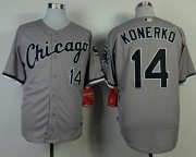 Wholesale Cheap White Sox #14 Paul Konerko Grey Cool Base Stitched MLB Jersey