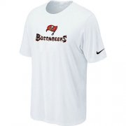 Wholesale Cheap Nike Tampa Bay Buccaneers Authentic Logo NFL T-Shirt White