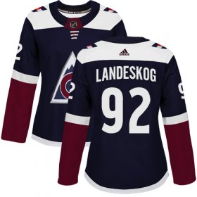 Wholesale Cheap Adidas Avalanche #92 Gabriel Landeskog Navy Alternate Authentic Women\'s Stitched NHL Jersey