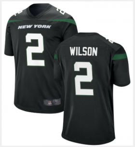 Wholesale Cheap Men New York Jets #2 Zach Wilson Jersey Black 2021 Game Football