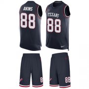 Wholesale Cheap Nike Texans #88 Jordan Akins Navy Blue Team Color Men's Stitched NFL Limited Tank Top Suit Jersey
