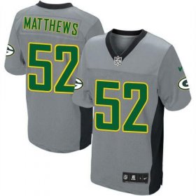 Wholesale Cheap Nike Packers #52 Clay Matthews Grey Shadow Youth Stitched NFL Elite Jersey