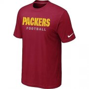 Wholesale Cheap Nike Green Bay Packers Sideline Legend Authentic Font Dri-FIT NFL T-Shirt Red